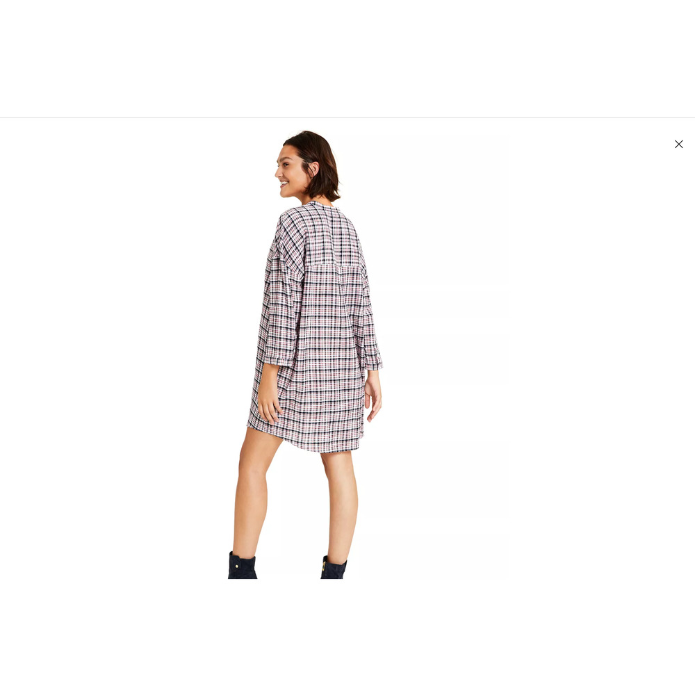 Tommy Jeans Women's Plaid Button-Up Shirt Dress Medium NWT - Picture 3 of 8